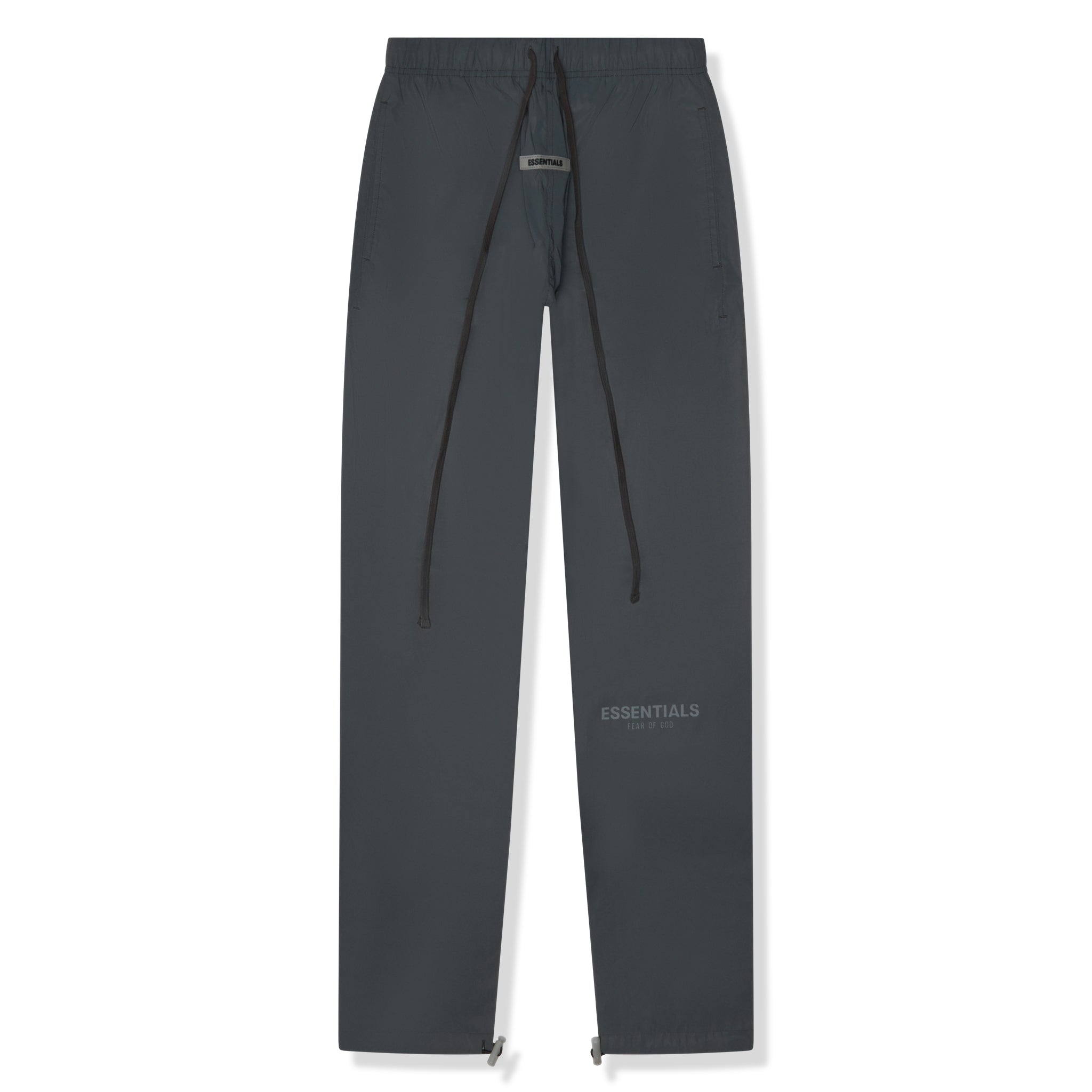 Front view of Preloved - Fear Of God Essentials Black Reflective Nylon Track Pants